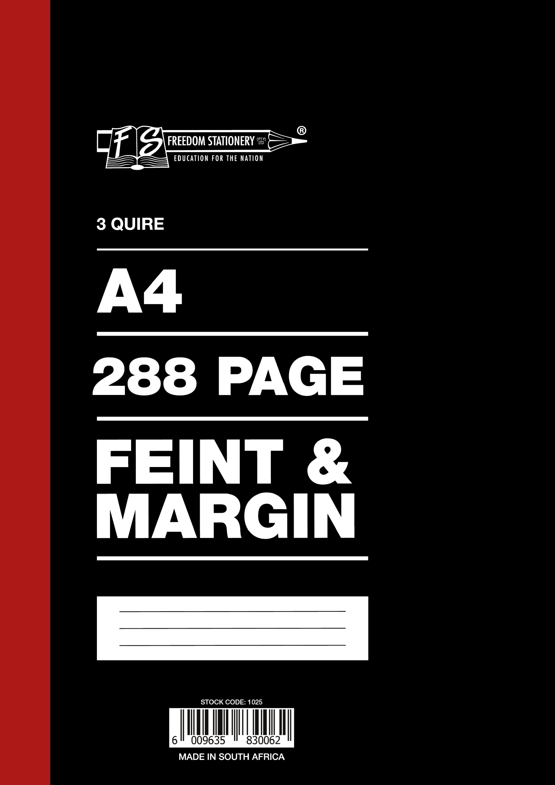 A4 3 Quire 288 PG F/M