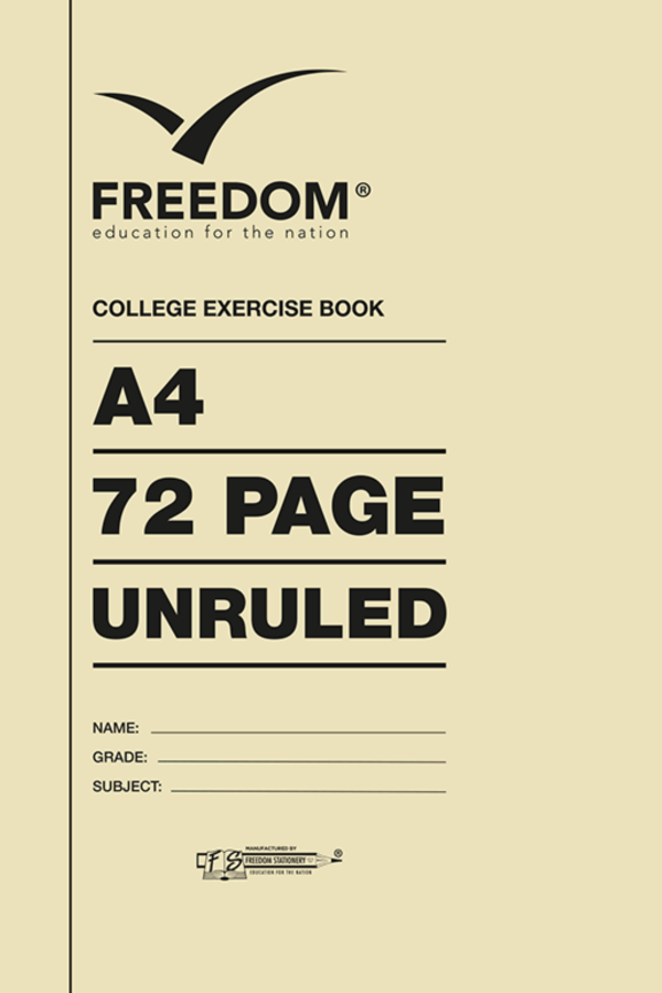 72 PG A4 Book Unruled