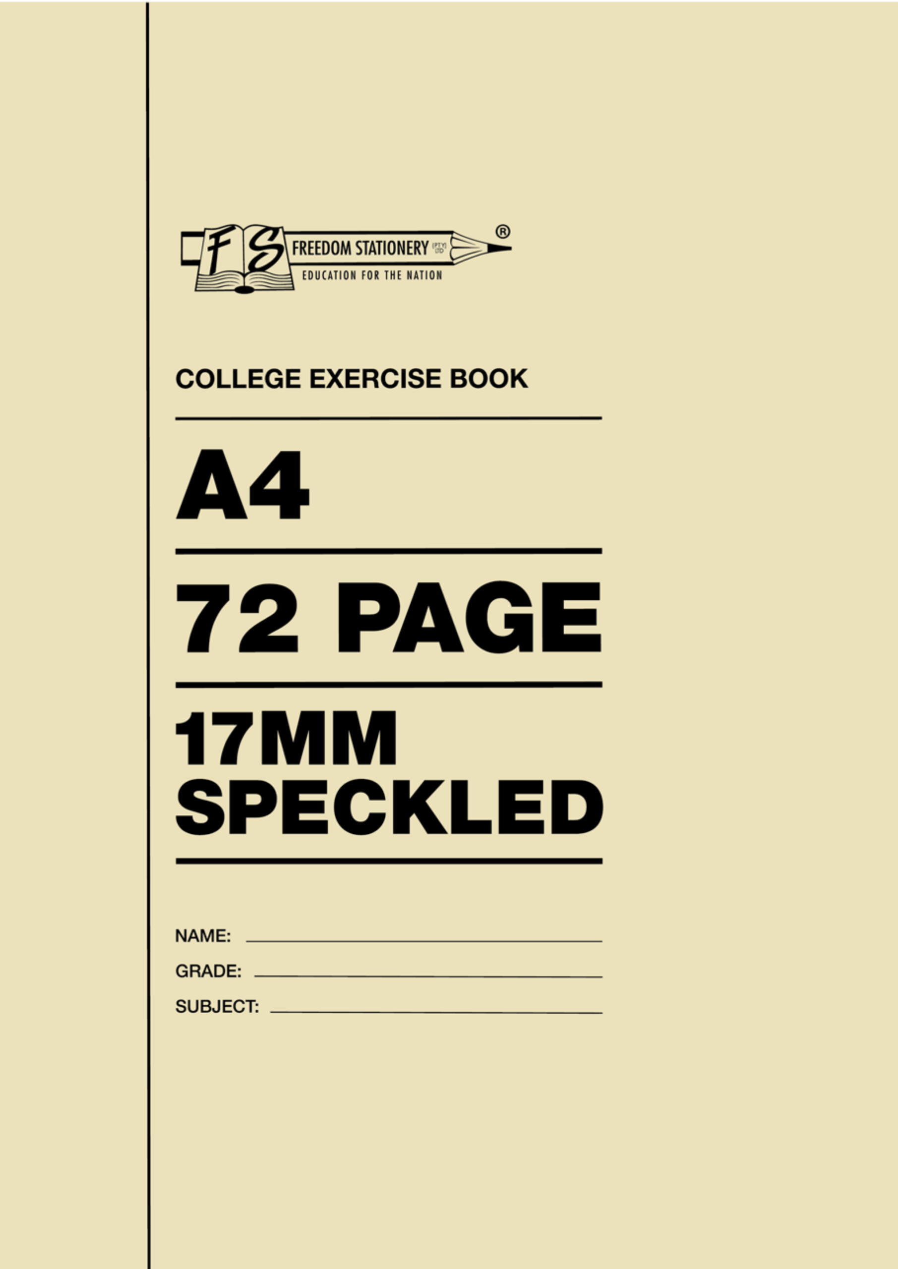 A4 72PG 17mm Speckled
